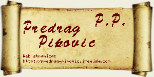 Predrag Pipović vizit kartica